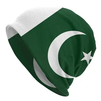 Знаме на Пакистан Skullies Шапки, Шапка Хладен Открит За Мъже За Жени Шапки S с Двойно предназначение Капак на Плетене на Шапки