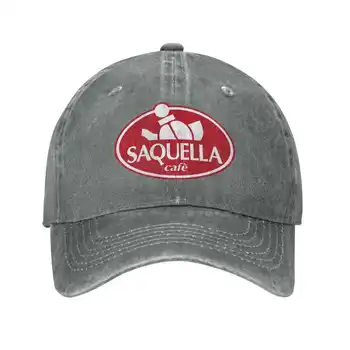 Модерен висококачествен деним, шапка с логото на Caffe Saquella, вязаная капачка, бейзболна шапка