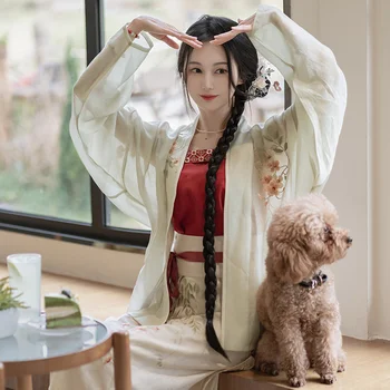Юни Линцзи Древното Традиционно китайското Женско Елегантна Рокля Hanfu Страхотна Бродерия С народен Танцов костюм Ретро Династия