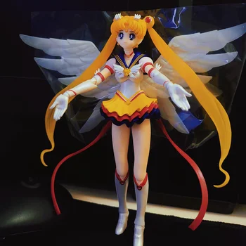14 см Lcfun Оригинална Натурална Фигурка Shfiguarts Цукино Усаги Sailor Moon Вечната Луна Натурална МИКРОВЪЛНОВА PVC Модел Играчки, Подаръци За Рожден Ден