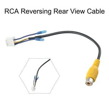 10-пинов кабел-адаптер, резервна камера за обратно виждане за обратно виждане RCA е Подходящ за автомобили стерео, радио, DVD, аксесоари за превозни средства