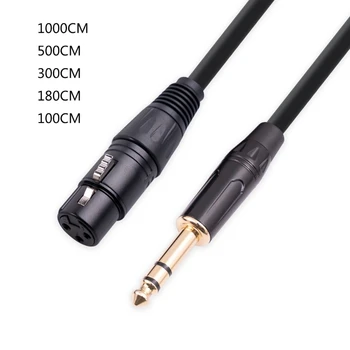 Балансиран жак от 1/4 кабел към кабела TRS, от 3pin до 1/4 линия 6,35 mm, 1 M На 1,8 M, 5 М, 10 М, директен доставка
