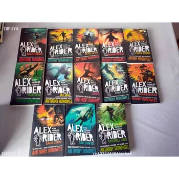 13 книги на Английски роман AlexRiderTheBookCollection Английски книги за деца Пълна юбилейна колекция на Alex Rider