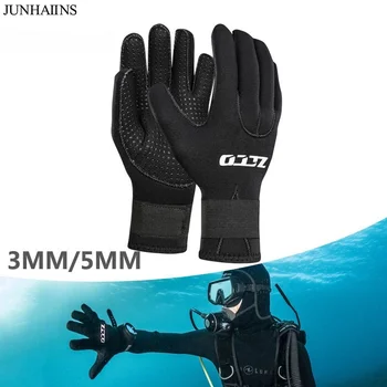 Водни спортове черно 3 мм / 5 мм Неопренови ръкавици за гмуркане ръкавици за ски spear риболов, подводен риболов ръкавици гмуркане