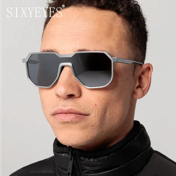 2024 Модни Цели Слънчеви Очила в стил Steampunk за Мъже, Луксозни Маркови Дизайнерски Слънчеви Очила В Метални Рамки на Неправилни Нюанси, Lentes De Sol