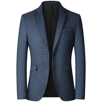2023 Пролетно-есенния нов мъжки универсален костюм за бизнес и отдих, палта на средна възраст, топ