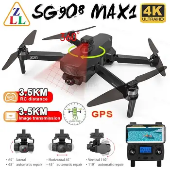 2023 SG908 Max /SG908 Pro GPS Дрон FPV 4K Професионална 3-Axial Карданная HD Камера 2.4 G Wifi Дрон 3 КМ Rc Helicopter Квадрокоптер Играчки