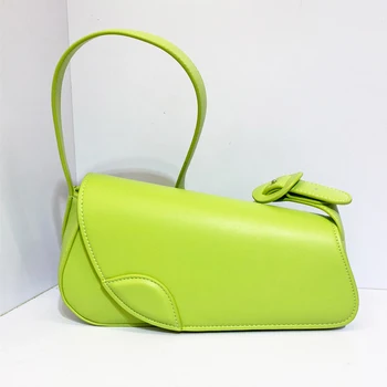 Чанта под мишниците необичаен дизайн в контрастен цвят, луксозна дизайнерска чанта за жени 2023, Нова мода висококачествена чанта през рамо