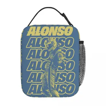 Фернандо Алонсо Ретро Термоизолированные чанти за обяд и за офис, торби за многократна употреба-съдове за хранене, мъжки и женски термосумки-хладилници за храна