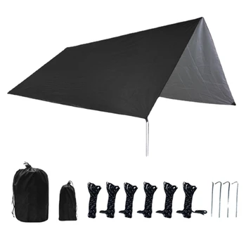 Комплект tarps за палатки за къмпинг, хамак, козирка от дъжд и слънце, водоустойчив за домакинство/къмпинг на открито