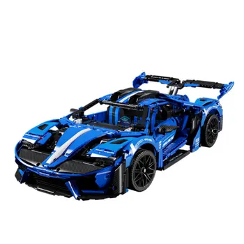 Le MANSORY GT Concept MOC 1: 8 Модела блокове на автомобила Син на състезателен автомобил Набор от строителни тухли Жестоки играчки, Подаръци за деца