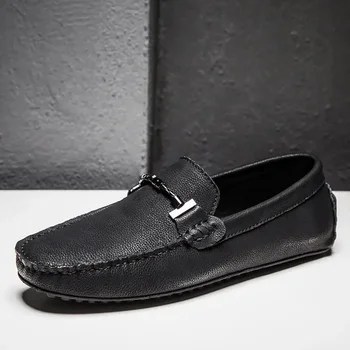 Мъжки ежедневни кожени Мъжки обувки дишаща кожена бизнес официалната облекло Лоферы Обувки за татко Мокасини