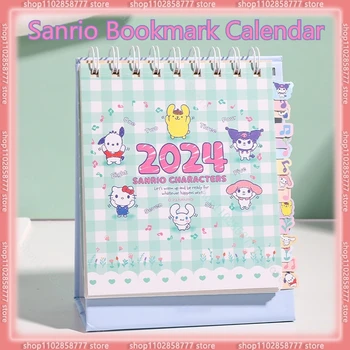 Настолен календар Sanrios 2024 Аниме Kuromi Melody Cinnamoroll Календар управление на Времето Дневник Годишна дневния ред Организатор Офис