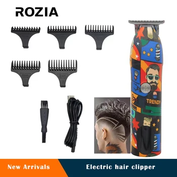 USB-електрическа машина за рязане на коса, акумулаторна Нова машина за подстригване на коса, мъжка самобръсначка, Тример за бръснене, Професионална машинка за оформяне на брада за мъже-фризьори