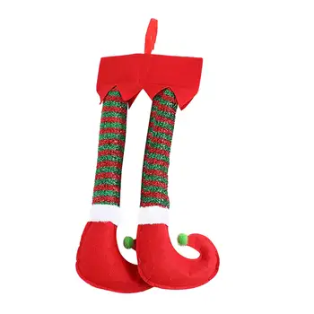 Коледни крака елф, Очарователни окачени крака елф, украса за партита на закрито, на открито, фестивали, стенни Коледна елха