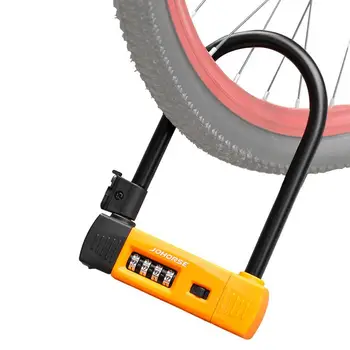 Велосипеден U-образна заключване Комбиниран противоугонный МТБ Пътни брави за планински велосипеди, двустранни велосипедни Стоманени Защитни вело ключалки, Аксесоари за мотоциклети