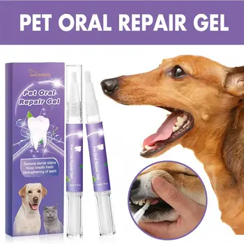 Гел за почистване на зъбите на домашни любимци, средство за почистване на зъбите, Натурална Кучешка паста за зъби, Гел за кучета, котки, домашни животни, гел за премахване на петна по зъбите V3S7