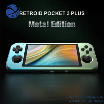 Retroidpocket 3Plus Metal Edition 4,7-инчов Преносим Игри плейър със сензорен екран 4G + 128G Android 11 4500mah живот Имат Игрова конзола 3 +