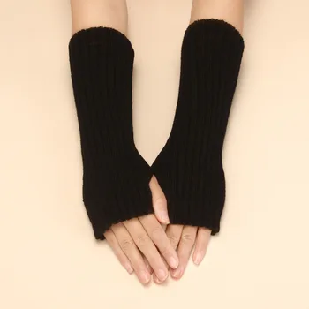 Дамски Armlets Японски Бели, Черни, Лилави Плетени ръкавици без пръсти Mall Готика, Емо Y2K Готически Ръкавица Harajuku Аниме Gloves