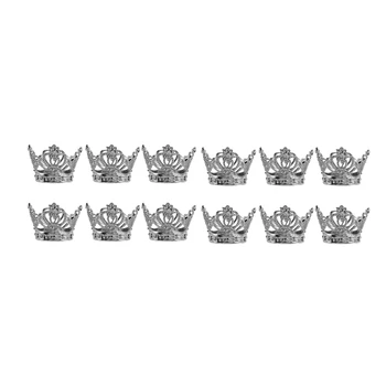 12 бр. пръстени за салфетки с кристали във формата на корона, фини поставки за пръстени за салфетки, комплект за Великден, партита, сватбена вечеря