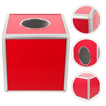 Лотерейная кутия Квадратна кутия за игра на лотариен топката Многофункционална кутия за съхранение на билети Кутия за томбола бонуси в картотеката