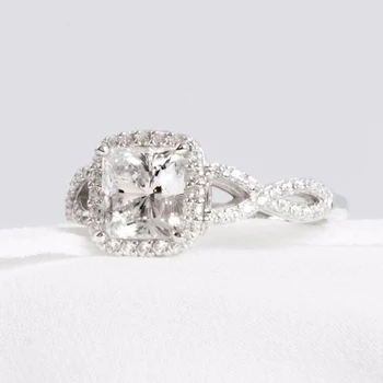 Huitan Съвременните модни Дамски пръстени с кубическим цирконием Темперамент Елегантни кристални пръстени, Годеж Сватбена тенденция Дамски бижута