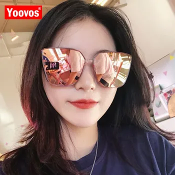Yoovos 2023 Нови дамски слънчеви очила Класически слънчеви очила оверсайз Дамски ретро Квадратни дамски слънчеви очила Модерен марката Дизайн Gafas
