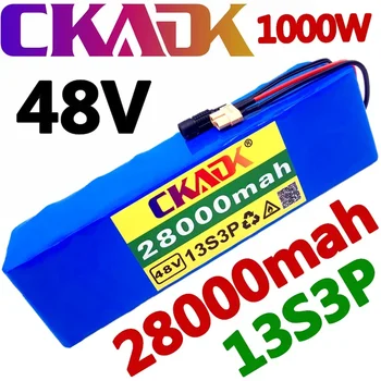 НОВА батерия CKADK 48V 13s3p 28Ah акумулаторна батерия 1000 W висока мощност електрически велосипед Ebike BMS с вилица xt60 + зарядно устройство