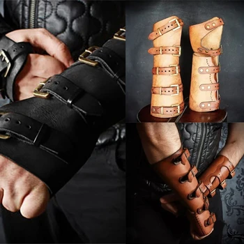 Изкуствена ръкавица за защита на китките си в средновековен стил пънк за фотосесии ComicCon, однотонная
