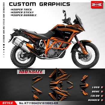Комплект стикери за мотоциклет с графика Кунг-Фу, филмът винил, пълна стикер за KTM 1090 ADV 1190 Adventure 2016 2017 2018, оранжево-черен