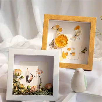 Увековеченный цвете, куха фоторамка от стерео смола, рамка за демонстрация на образци от насекоми, креативен подарък ръчна изработка, фоторамка Fram