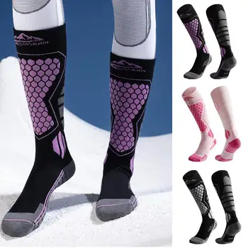 1 чифт Зимни топли утолщенных ски чорапи, Спорт на открито, туризъм, Дишащи чорапи за жени, мъже, деца, Зимни спортове, пътувания