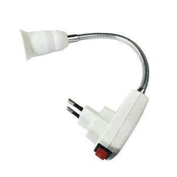 Основата на Лампата E27 Гъвкава Извивка на Тестова Мобилна Лампа Контакт Стенен монтаж Гъвкав Държач на Крушката захранващ Адаптер EU / US Plug Switch