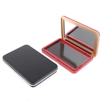 Кутия за дозиране блестящ грим с огледало, 1 бр. Матово Черно Празна Магнитна палитра грим, сенки за очи, руж, кутия за грим със собствените си ръце