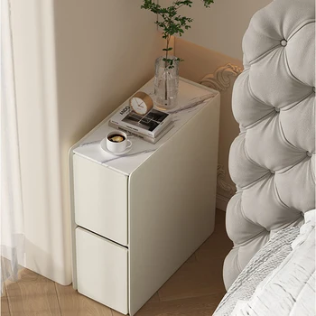 Компактен тесен малка странична масичка Подвижни масички за спални Nordic Малко бюро за съхранение на неща Mesillas De Noche Nordic Furnitures