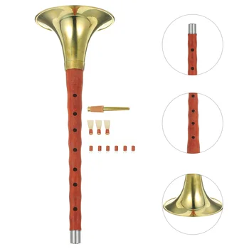 Висококачествен китайски инструмент за начинаещи, бутон A C D Suona, изработен от розово дърво, етнически духов музикален инструмент Suona Instrument