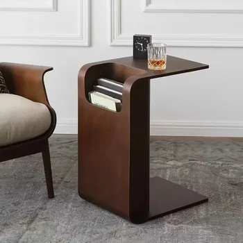 Приставной масичка за мека мебел От масивно Дърво Датски Дизайнерски Масичка за кафе Modern Ins Style Type C Small Table Home Furture