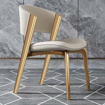 Трапезни столове Regale за всекидневната с метална възглавница, Ергономичен дизайн и Модерни столове, шезлонги за апартаменти, мебели за дома Salle Manger