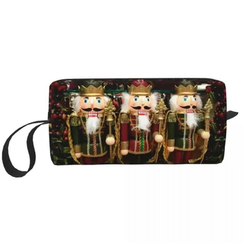 Коледен Лешникотрошачката Трио, голяма косметичка, чанта с цип, пътни козметични чанти, чанта за съхранение за жени