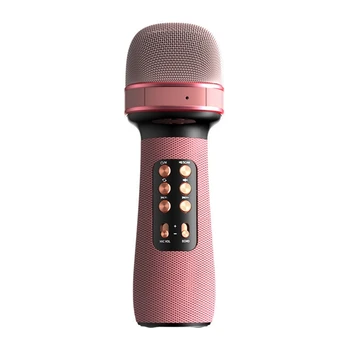 Безжичен караоке микрофон Bluetooth, преносим ръчен караоке микрофон, 7-в-1, микрофон за пеене високоговорители