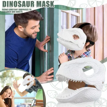 Подаръци с маска на динозавър със собствените си ръце, фантазия подаръци, детска маска със синьо динозавром, аксесоари
