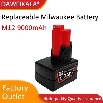 Batterie aste de 12V 138 Mi M12 X, herramientas inalámbricas, 48-11-2402, 48-11-2411, 48-11-2401, MIL-12A-LI