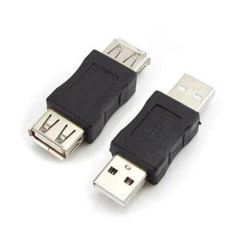2 елемента USB 2.0 Тип A Женски USB-Конектор От един мъж Към Мъж Микроадаптер Удължител за Кабел Конвертор За PC, Лаптоп