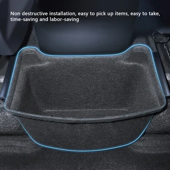 За Tesla, модел Y 2021 Отдолу задната седалка Централна кутия за съхранение Тава Органайзер Заден подлакътник Организатор на Автомобилни Аксесоари