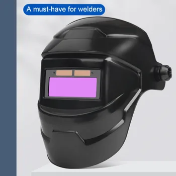 Заваряване шлем с автоматично затъмняване на главата, заваръчни очила и огледало
