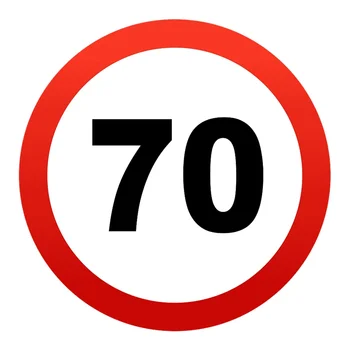 Знак за Ограничение на скоростта 70 Стикер с логото на автомобила Модерен Индивидуален Предупредителен Лозунгът Водоустойчив винил Стикер
