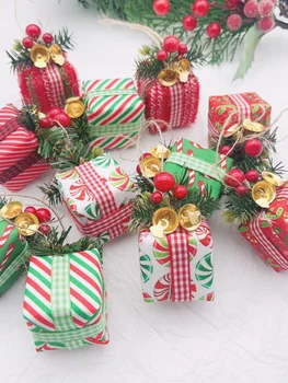 Нов декоративен Коледен подаръчен пакет, Чанта с окачване под формата на елхи Текстилен подарък пакет Декоративни аксесоари в Коледната атмосфера