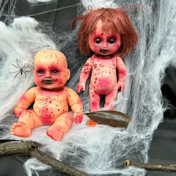 Ужасна Кървава Кукла Хелоуин Декор На Ужасите От Духове Къща Подпори Ден Призрак Възраждане Зомбита Бебе Подаръци За Деца Декор За Парти