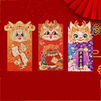 Стикер с Благословията на Китайската Нова Година, Пролетта Куплеты, 2024 Година на Дракона, на празника на Пролетта, Червени стикери за стена, Декорация на вратата