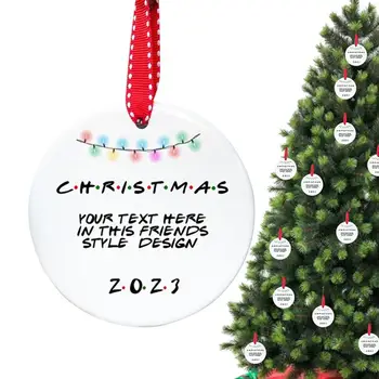 Украса за приятелство, Акрилни декорации за Коледната елха, Украса на паметта за приятели, Коледа За раници, Подаръци, Ключ